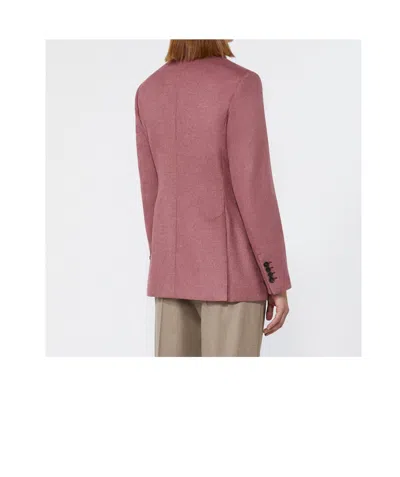Max Mara Double-breasted Blazer In Pink