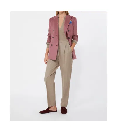 Max Mara Double-breasted Blazer In Pink