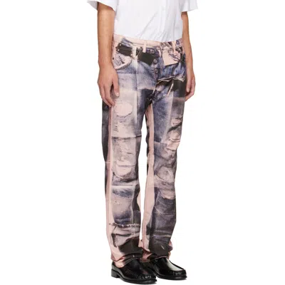 Acne Studios Panelled Denim Jeans In Gray