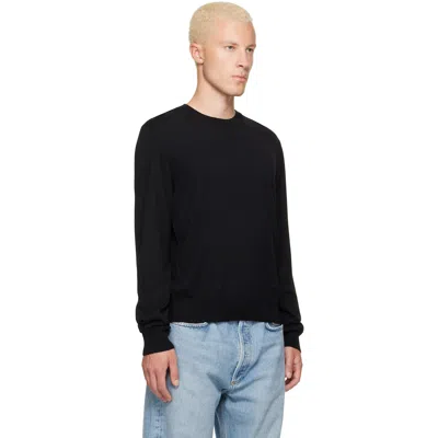 A.p.c. Black Matthieu Wool Sweater In Black