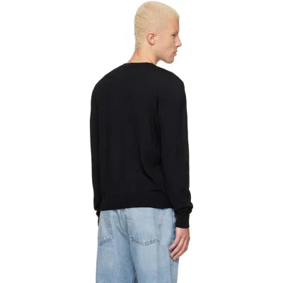 A.p.c. Black Matthieu Wool Sweater In Black