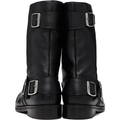 Stefan Cooke Black Pegasus Biker Boots In Black
