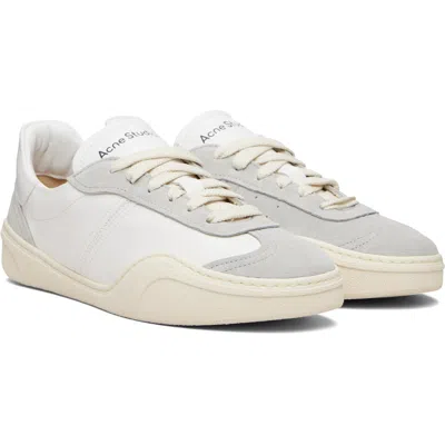 Acne Studios White Leather Sneakers In White
