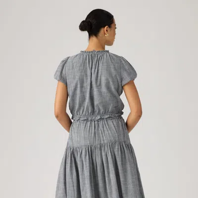Levi's Plus Size Chiara Front Button Short-sleeve Blouse In Gray