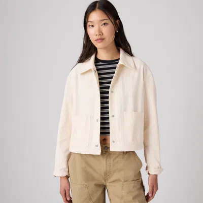 Levi's Cropped Chore Coat In Neutral