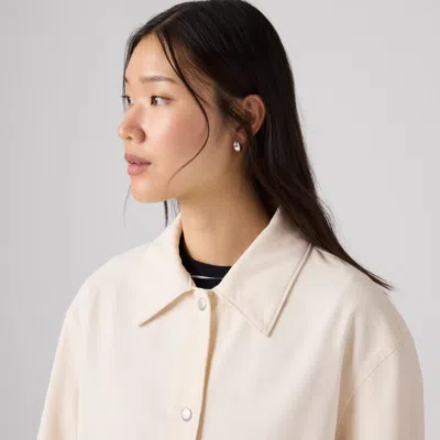 Levi's Cropped Chore Coat In Neutral