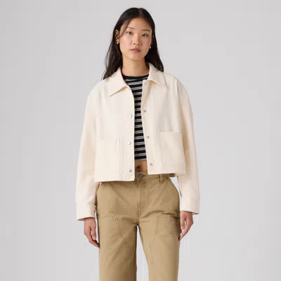 Levi's Cropped Chore Coat In Neutral