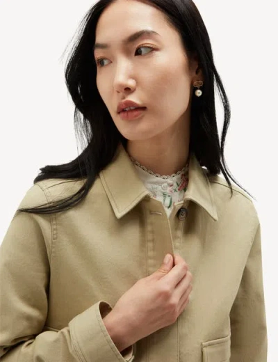 Hobbs London Manon Button-front Utility Jacket In Neutral