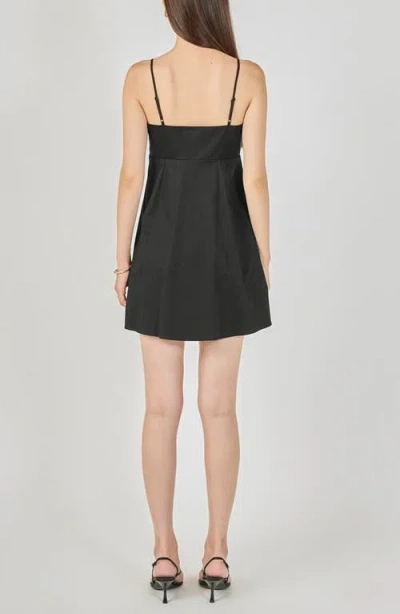 Endless Rose Spaghetti Strap Minidress In Black