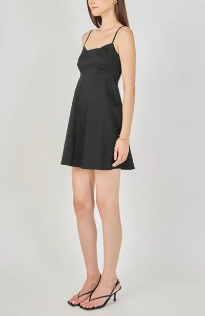 Endless Rose Spaghetti Strap Minidress In Black