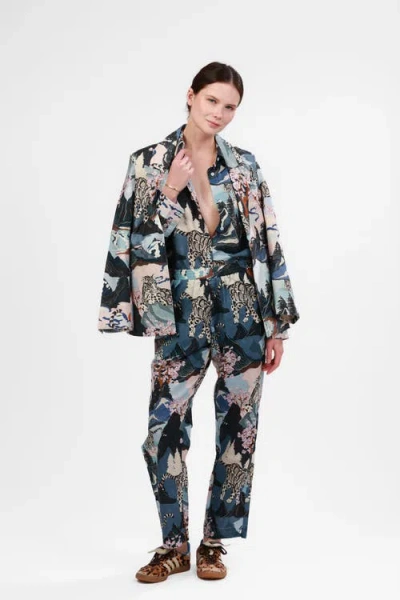 Las Surenas Blazer Snow Leopard In Multi
