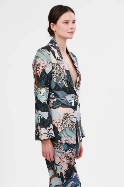 Las Surenas Blazer Snow Leopard In Multi