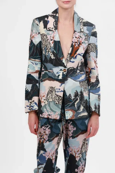 Las Surenas Blazer Snow Leopard In Multi