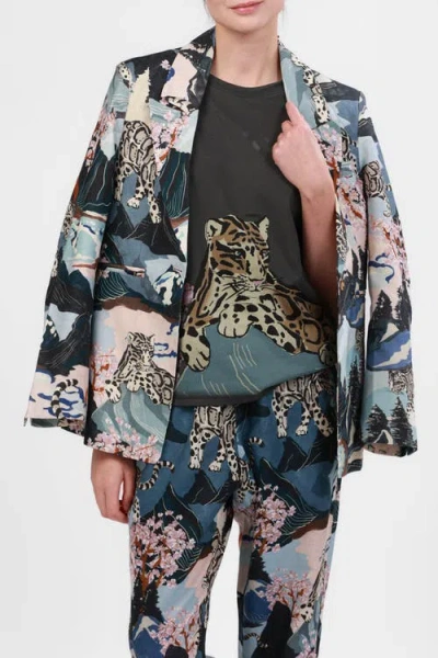 Las Surenas Blazer Snow Leopard In Multi
