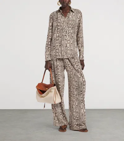 Balenciaga Silk Python Print Shirt In Animal Print