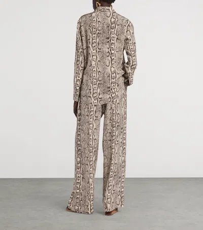 Balenciaga Silk Python Print Shirt In Animal Print