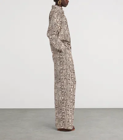Balenciaga Silk Python Print Shirt In Animal Print