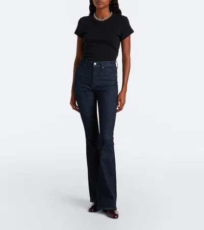 Veronica Beard Beverly Flared Jeans In Black