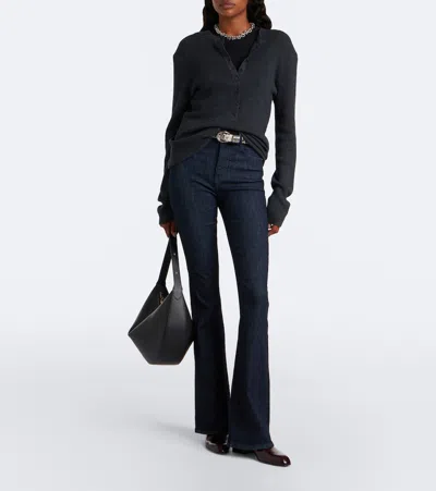 Veronica Beard Beverly Flared Jeans In Black