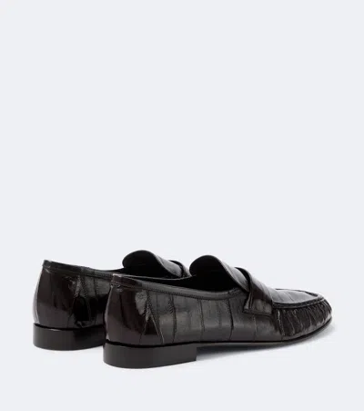 The Row Soft Eel Leather Loafers In Multi