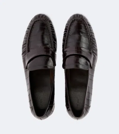 The Row Soft Eel Leather Loafers In Multi