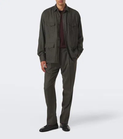 Rubinacci Wool Jacket In Green