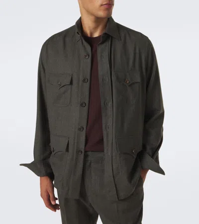 Rubinacci Wool Jacket In Green