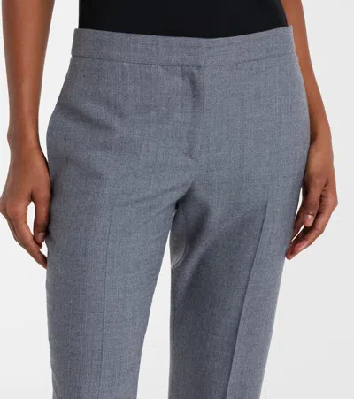 Alexander Mcqueen Wool Slim Pants In Grau