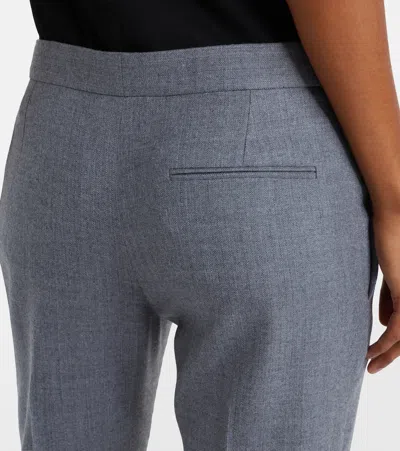 Alexander Mcqueen Wool Slim Pants In Grau