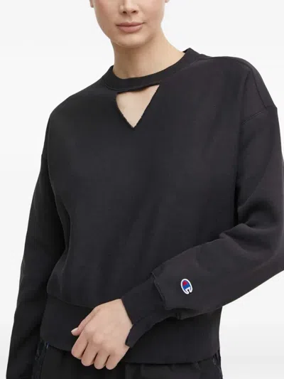 Champion V넥 스웨트셔츠 In Black