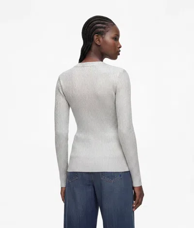 Kl Jeans Metallic-beschichteter Pullover In Silver
