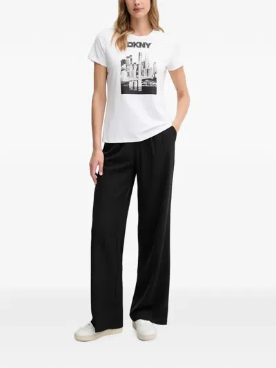 Dkny Crew-neck T-shirt In Multi