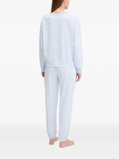 Dkny Logo-print Drawstring Track Pants In Blue
