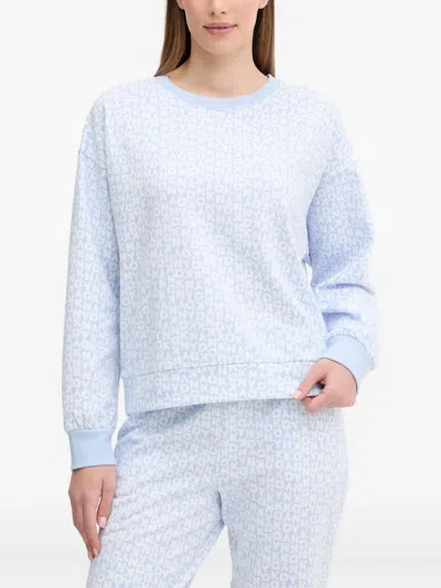Dkny Logo-print Drawstring Track Pants In Blue