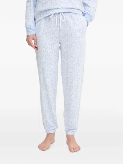 Dkny Logo-print Drawstring Track Pants In Blue