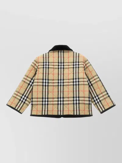 Burberry Checked Single-breasted Coat In Multi