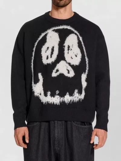 Y-3 Wool Blend Crew Neck Sweater Graphic In Multi