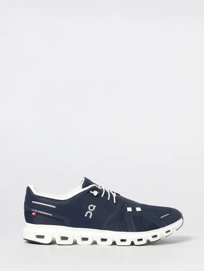 On Running Midnight White Polyester Cloud 6 Sneakers In Blue