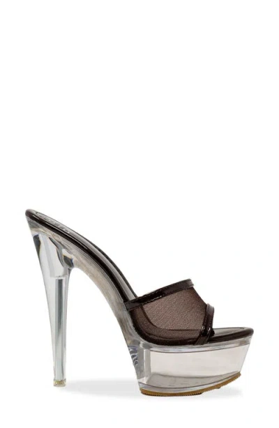 Chase & Chloe Chase And Chloe Mesh Strap Platform Sandal In Brown