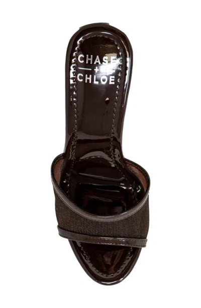 Chase & Chloe Chase And Chloe Mesh Strap Platform Sandal In Brown