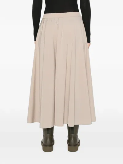 Herno Drawstring Flared Maxi Skirt In White