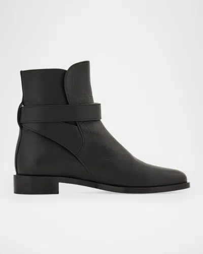 Ferragamo Zanira Leather Ankle Boots In Black