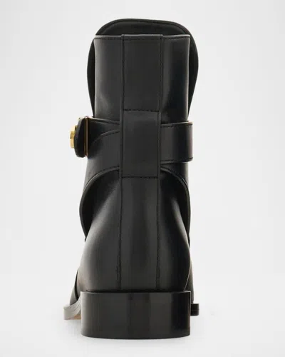 Ferragamo Zanira Leather Ankle Boots In Black