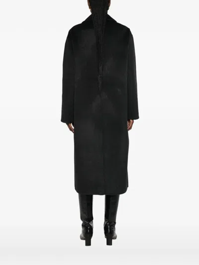 The Dynamis Studio Double-breasted Coat In Black
