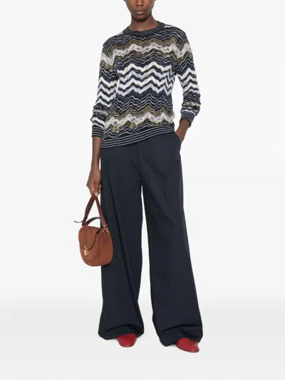 Missoni Embroidered Stretch Wool-blend Sweater In Multi