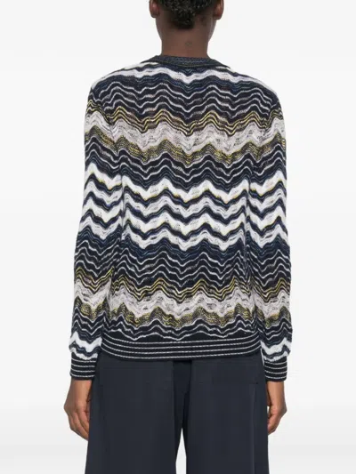 Missoni Embroidered Stretch Wool-blend Sweater In Multi