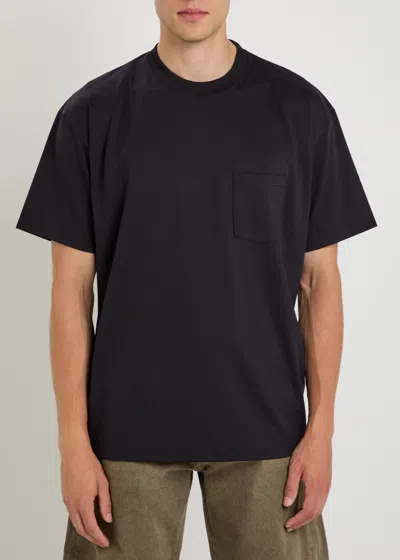 Ssstein Oversized Cotton T-shirt In Navy