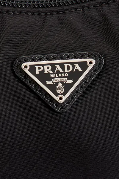 Pre-owned Prada Mini Re-edition 2000 Re-nylon Shoulder Bag In Black