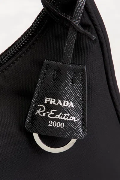 Pre-owned Prada Mini Re-edition 2000 Re-nylon Shoulder Bag In Black