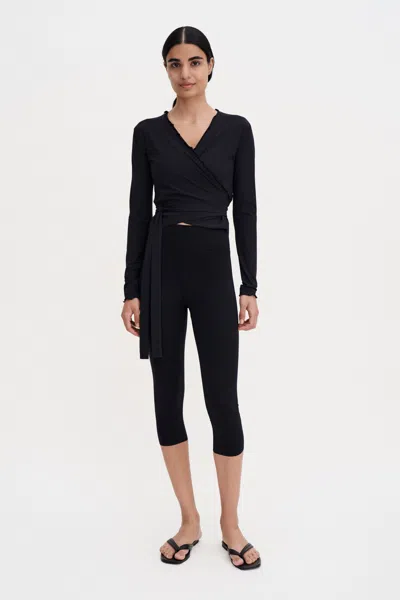 Filippa K Functional Wrap Top In Black